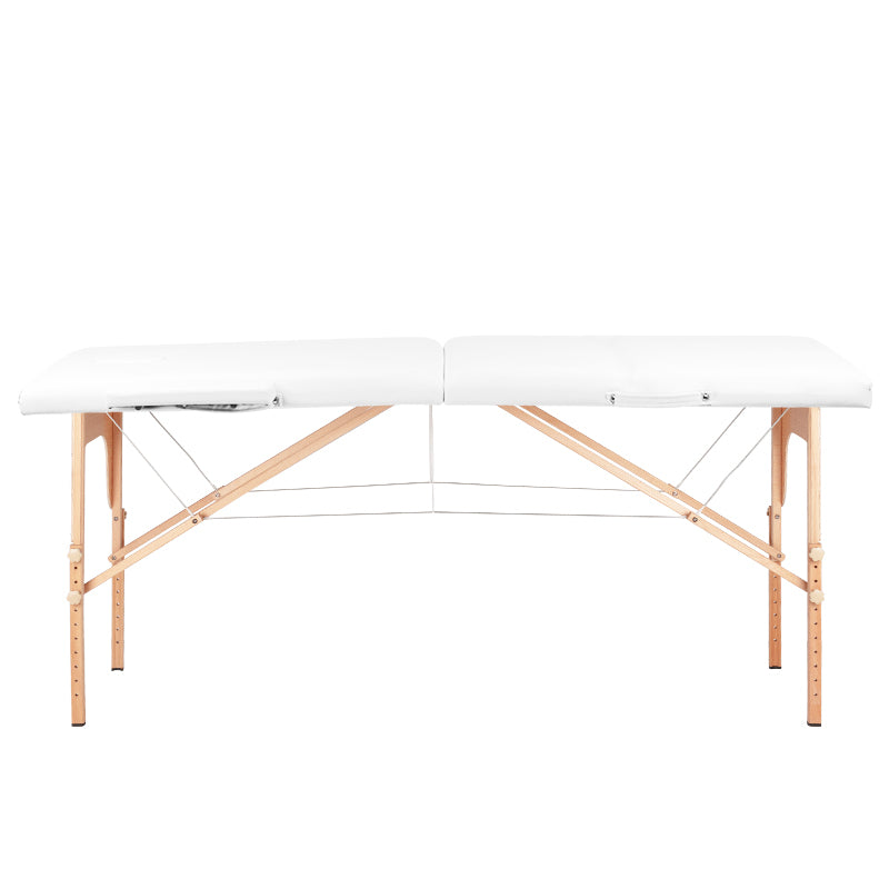 BALANCE wooden folding massage table 2 segment white