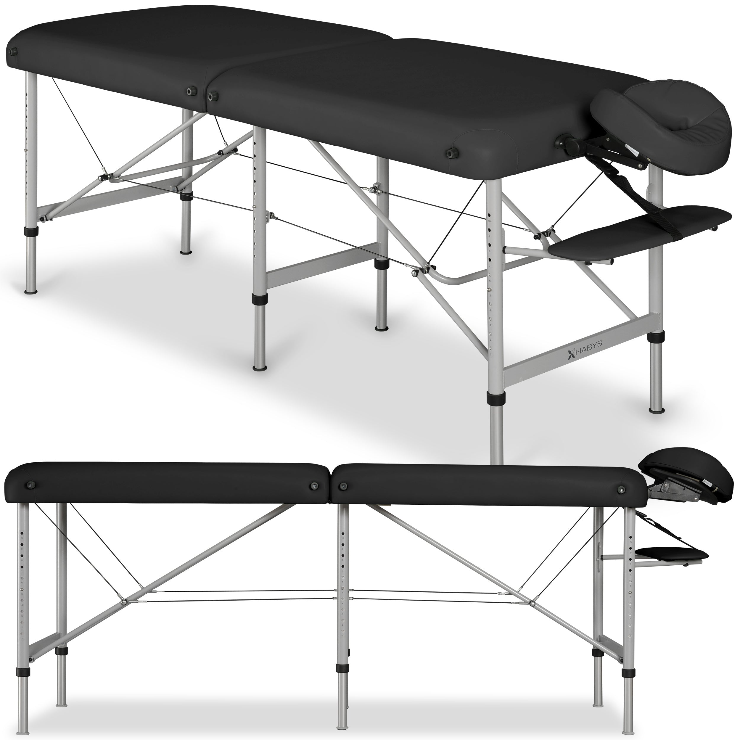 Massage Table Medmal Alu 70 Vinyl Flex K015 Black