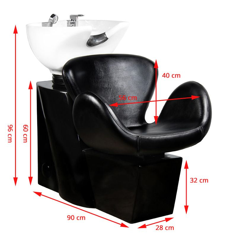 Gabbiano Amsterdam hairdressing wash unit black