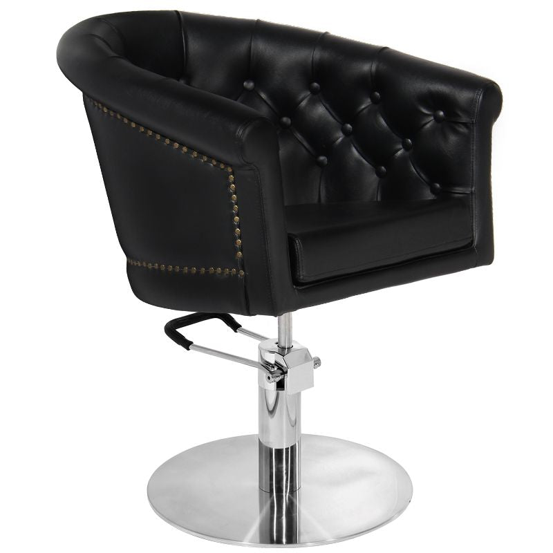 Gabbiano black hairdressing chair