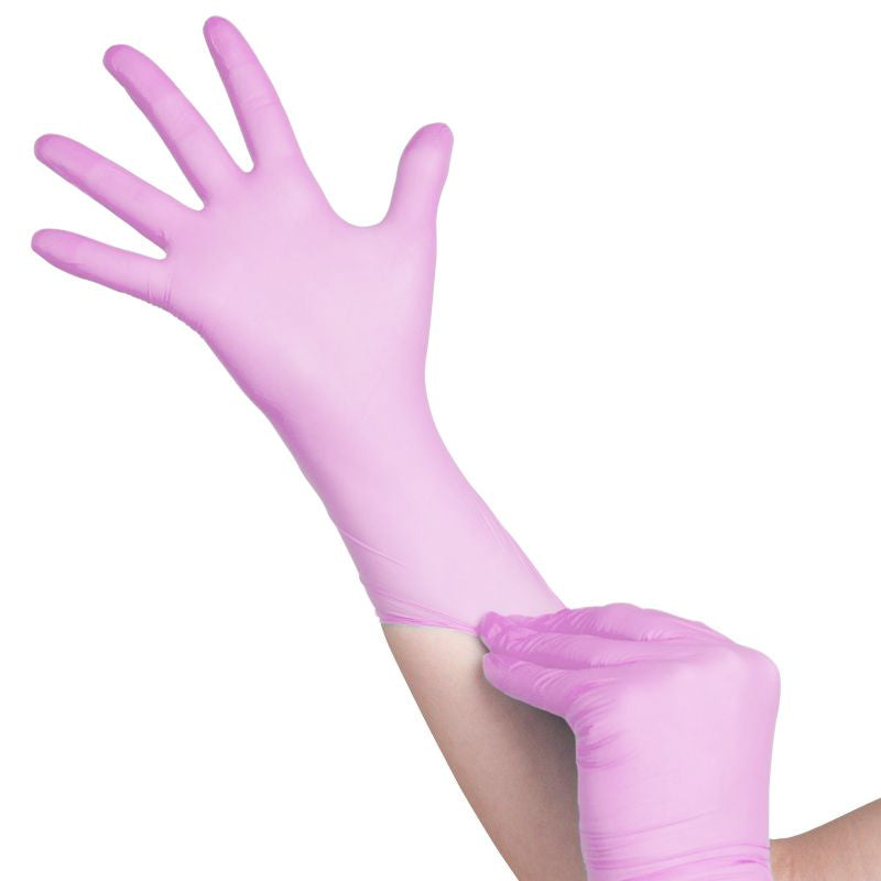 All4med disposable diagnostic nitrile gloves pink xs