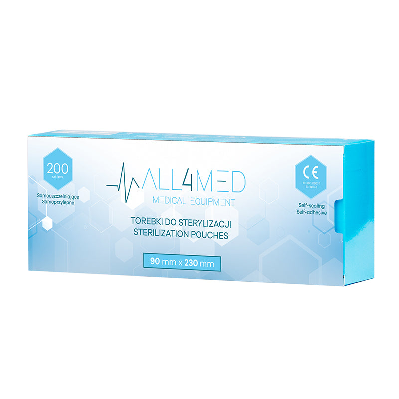 All4med Autoclavable bags 90mm x 230mm 200pcs