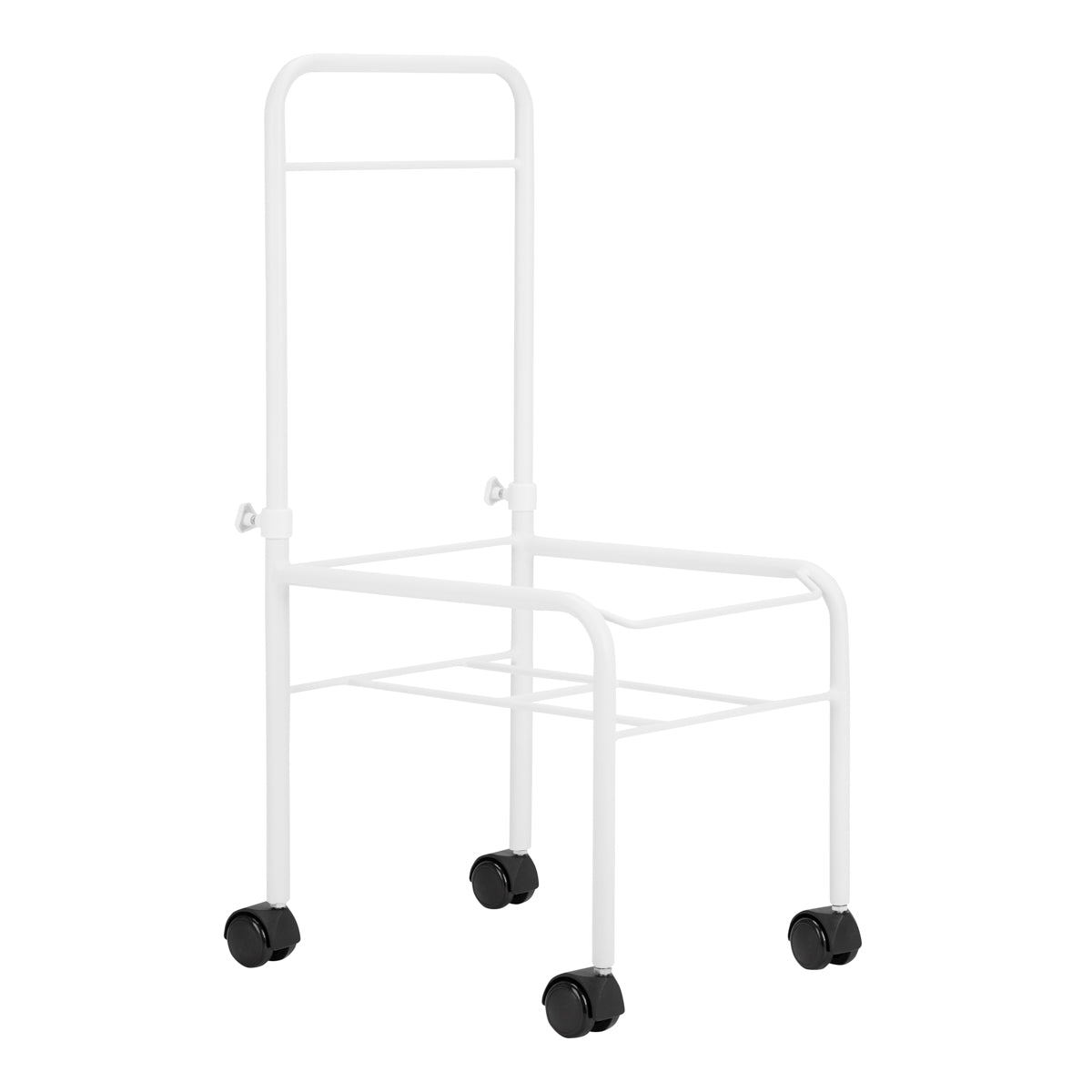 White pedicure tray on wheels