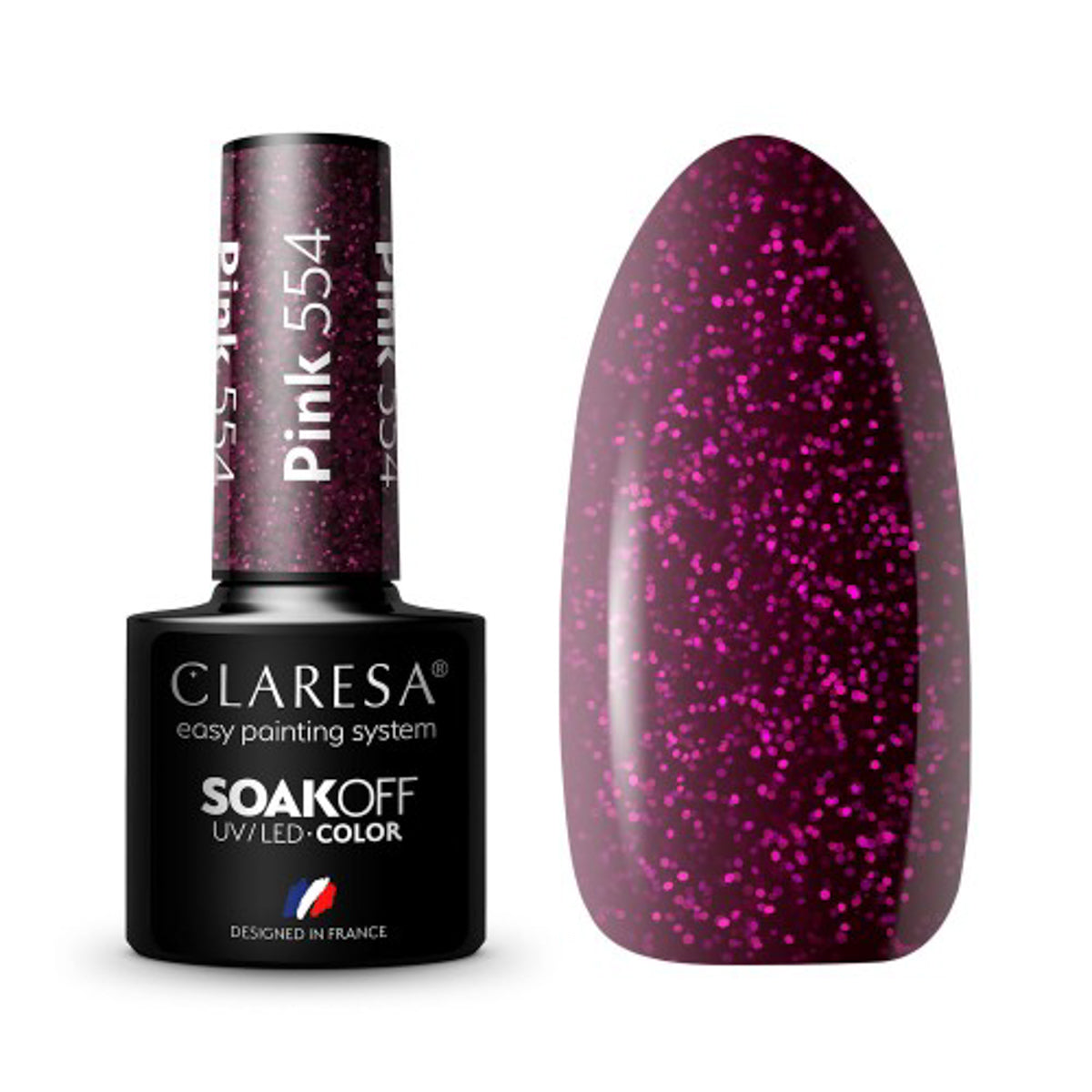 CLARESA Hybrid nail polish PINK 554 -5g