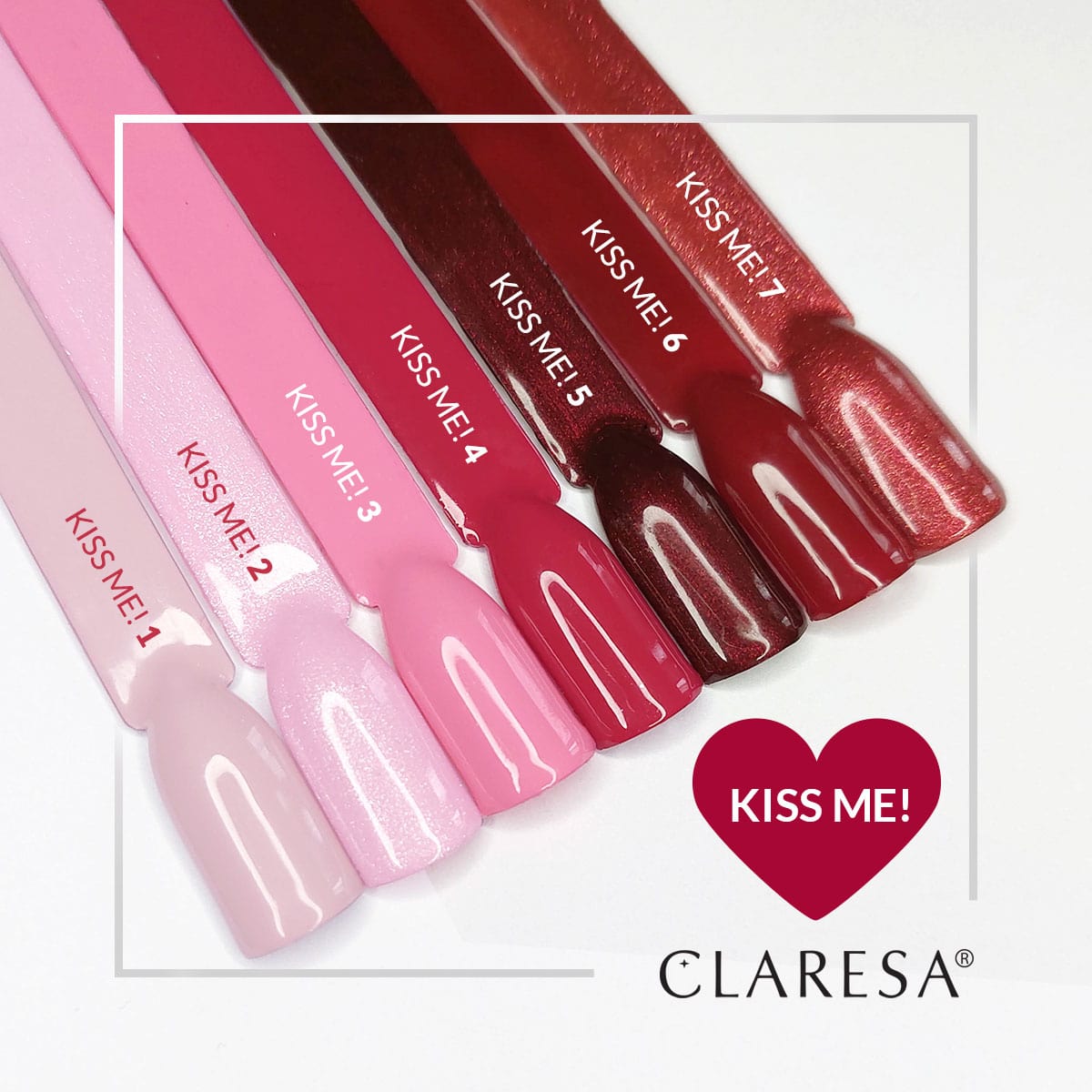 CLARESA hybrid polish Kiss Me! 3-5g
