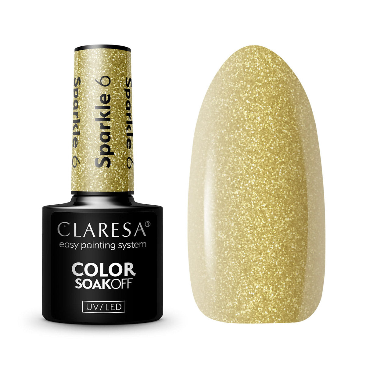 CLARESA Hybrid nail polish SPARKLE 6 -5g